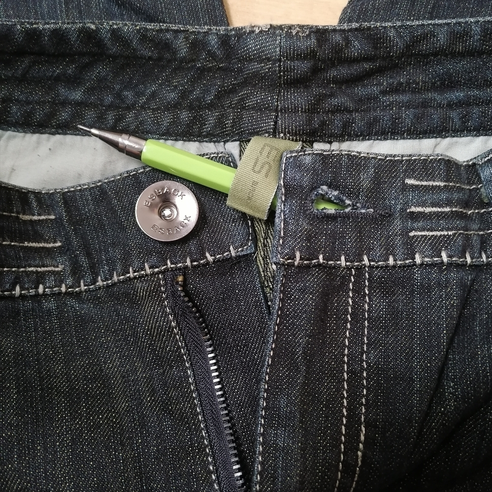 - sz:S & L, blue teal high waist straight jeans by ESBACK - Picture 5 of 8